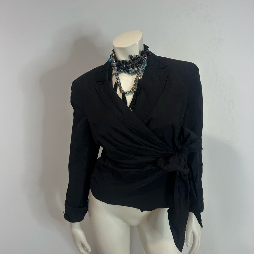 Gorgeous RIANI Elegant Black Wrap Blazer❤️S